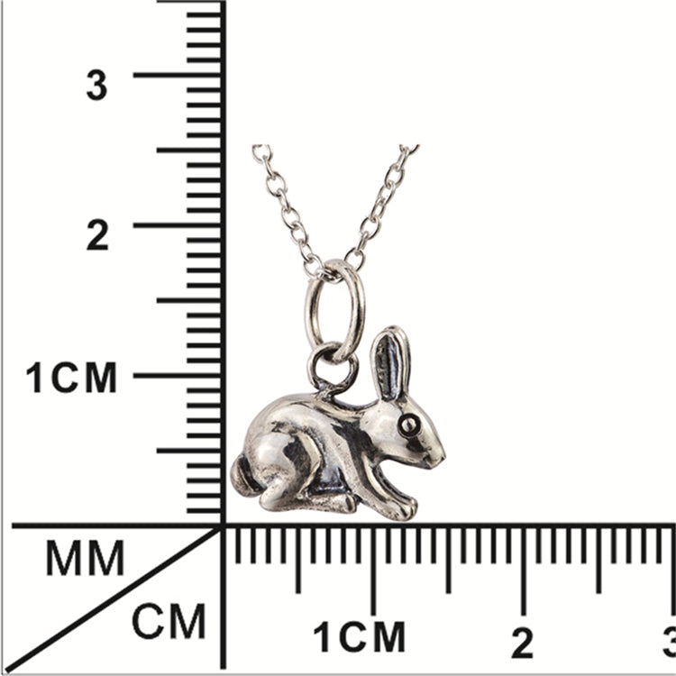 Rabbit Pendant, Women's Necklace, 925 Sterling Silver
