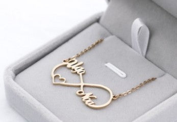 Custom Stainless Steel Name Necklace with Infinity Symbol
