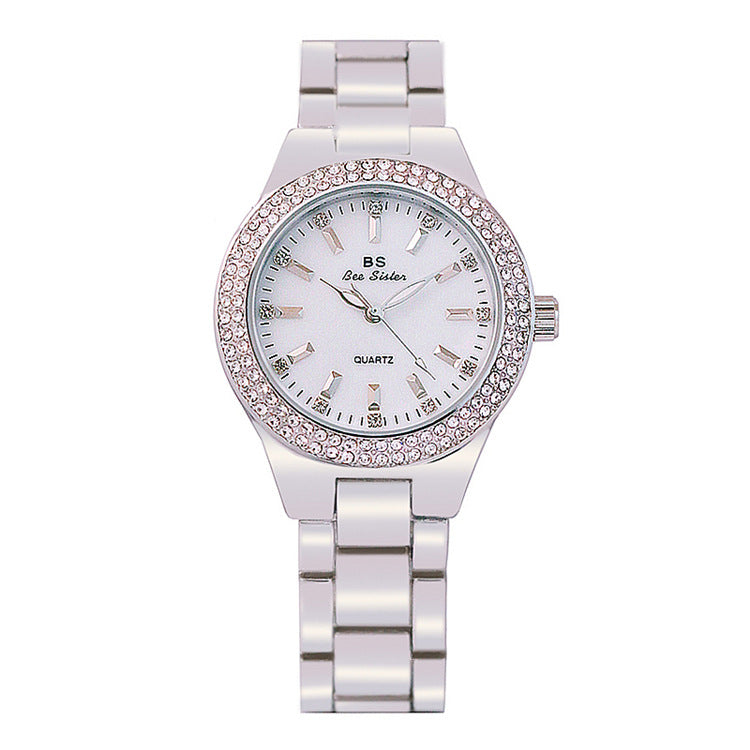 2019 Women's Crystal Diamond Stainless Steel Watch