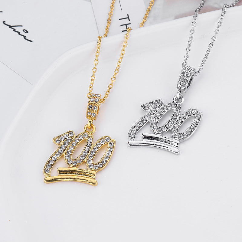 Hip Hop Men's Necklace with Diamond Pendant (Wholesale)
