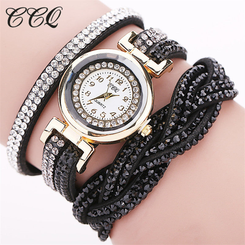Trendy Twisted Women's Bracelet with Quartz Watch