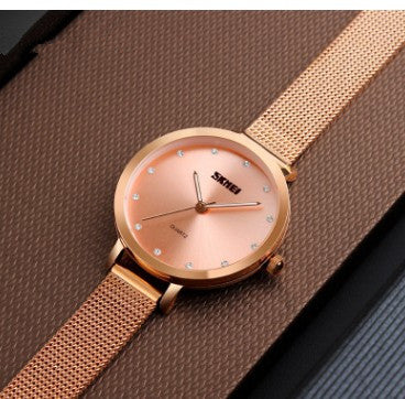 Stylish Women's Waterproof Quartz Watch with Mesh Band