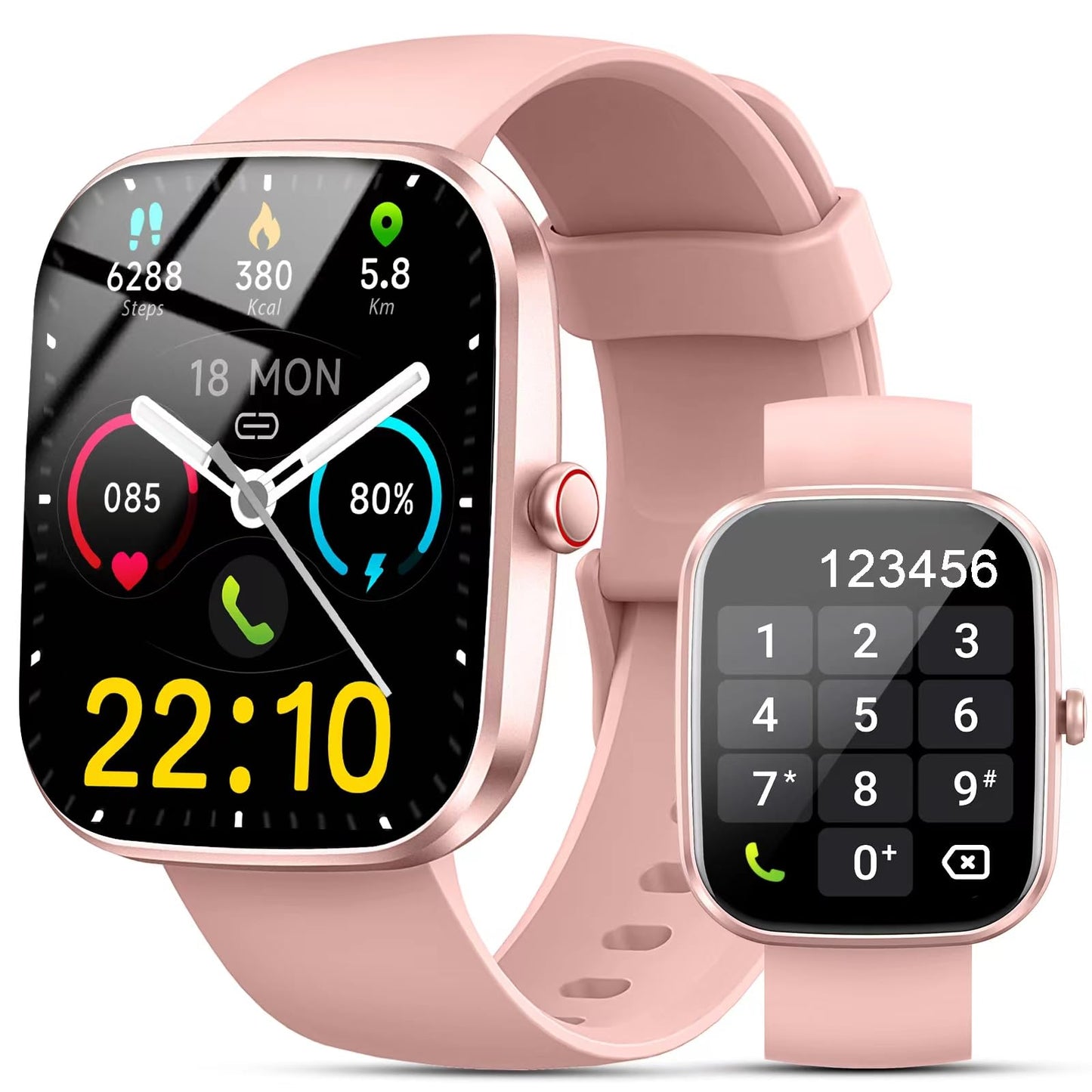 Smart Watch 1.91"Smartwatch for Men Women (Answer/Make Call) Fitness Tracker with 100+ Sport Modes IP68 Waterproof Heart Rate/Sleep Monitor Spo2 Pedometer Activity Tracker for Android iOS