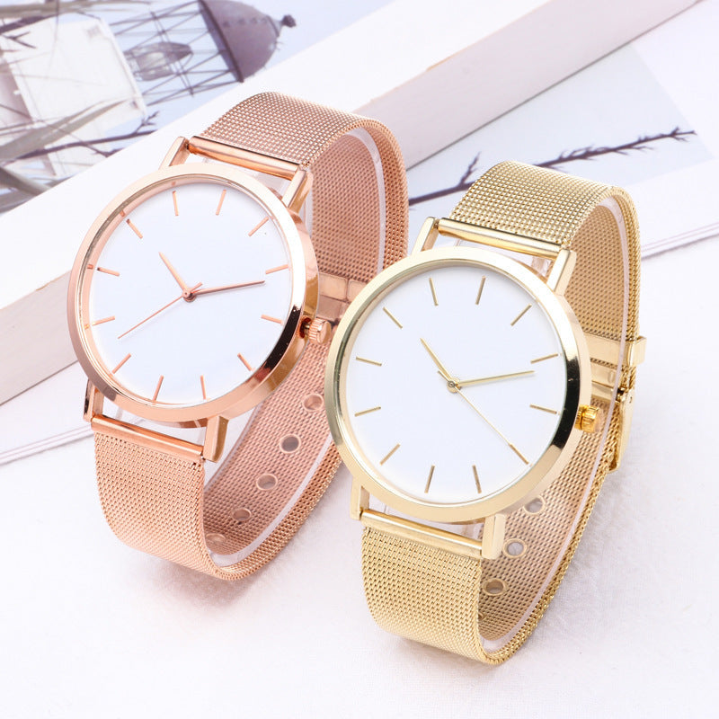 Slim Quartz Women's Watch with Steel Mesh Band