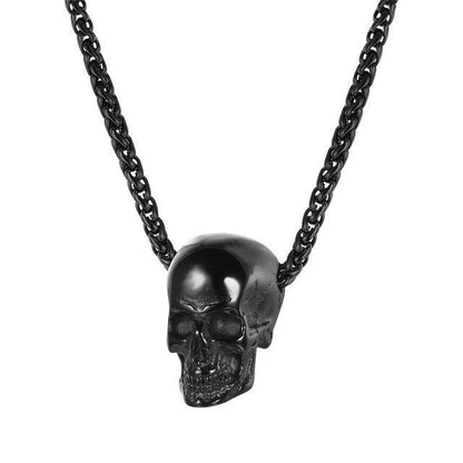 Punk Skull Pendant, Vintage Hip Hop Necklace