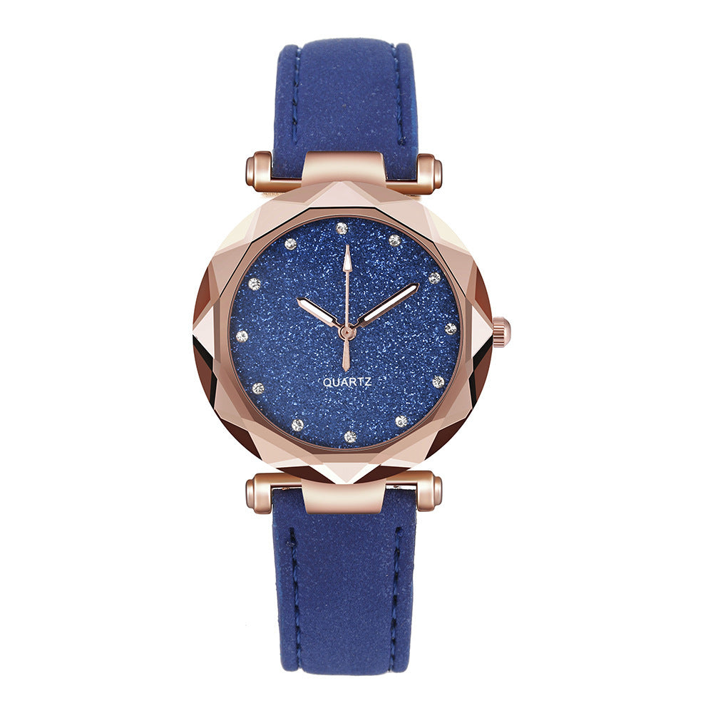 Blush Pink Starry Sky Watch for Girls - Minimalist Design