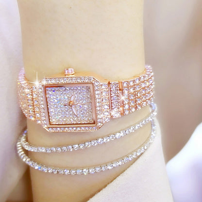 2019 Women's Crystal Quartz Watch with Stainless Steel Band