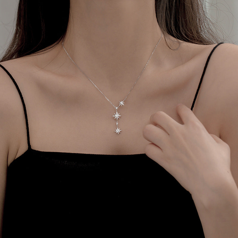 Women's 925 Sterling Silver Star Necklace - Minimalist Design