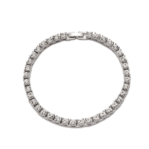 Diamond Studded Single Row Punk Cuban Bracelet for Women