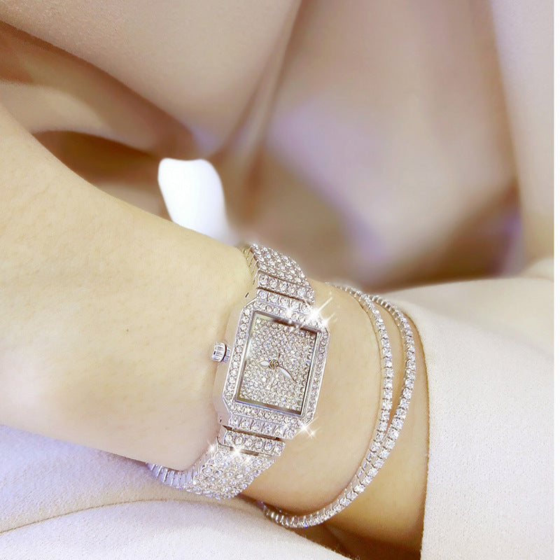 2019 Women's Crystal Quartz Watch with Stainless Steel Band