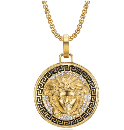Medusa Pendant Necklace for Hip-Hop Street Style