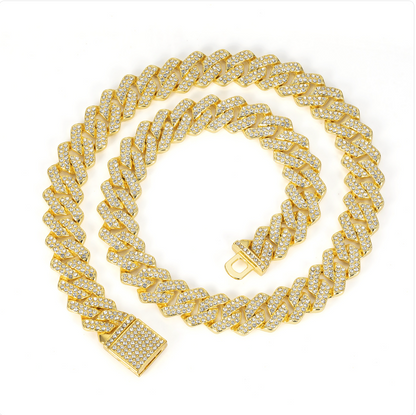 Diamond-Shaped Cuban Link Necklace