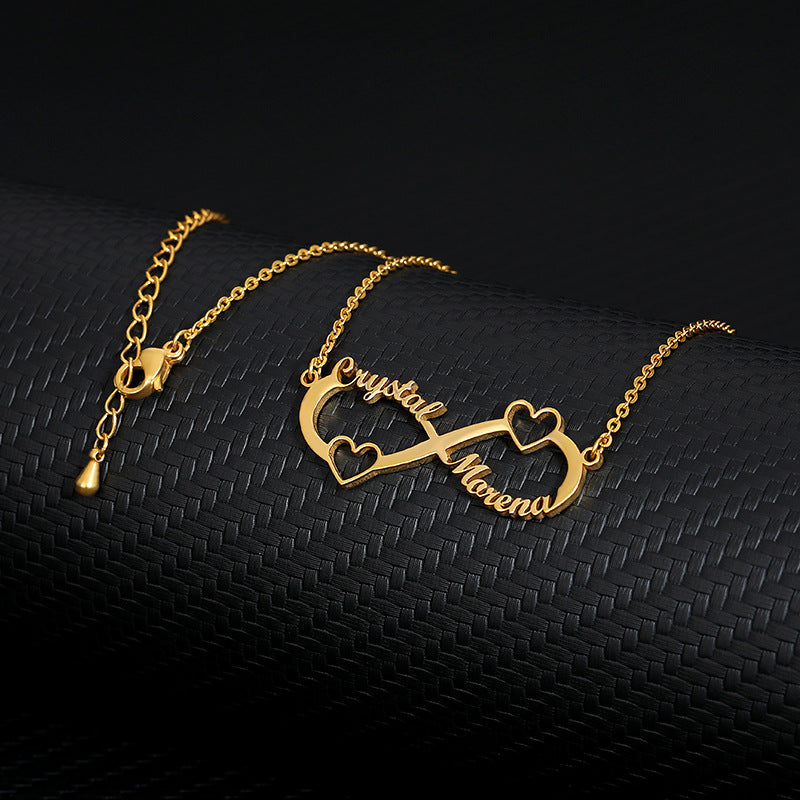 Custom Stainless Steel Name Necklace with Infinity Symbol