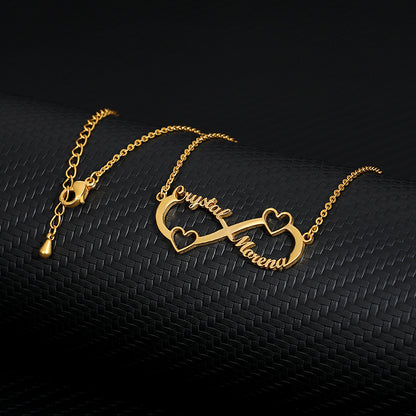 Custom Stainless Steel Name Necklace with Infinity Symbol