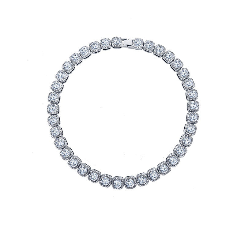 Exaggerated Cuban Link Necklace with Full Diamonds