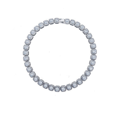Exaggerated Cuban Link Necklace with Full Diamonds