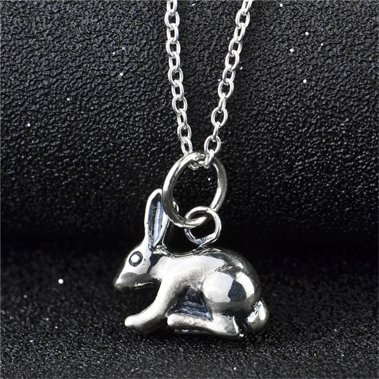 Rabbit Pendant, Women's Necklace, 925 Sterling Silver