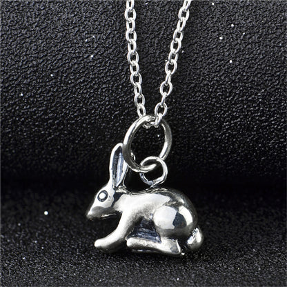 Rabbit Pendant, Women's Necklace, 925 Sterling Silver