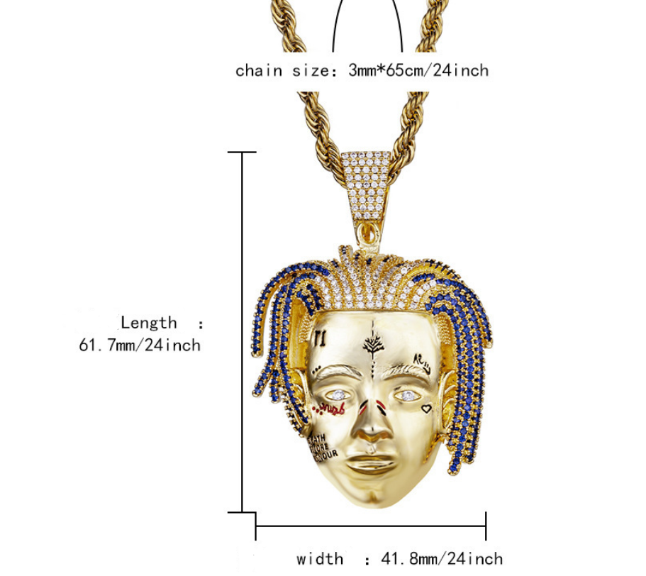 XXXTentacion Hip Hop Singer Pendant Necklace