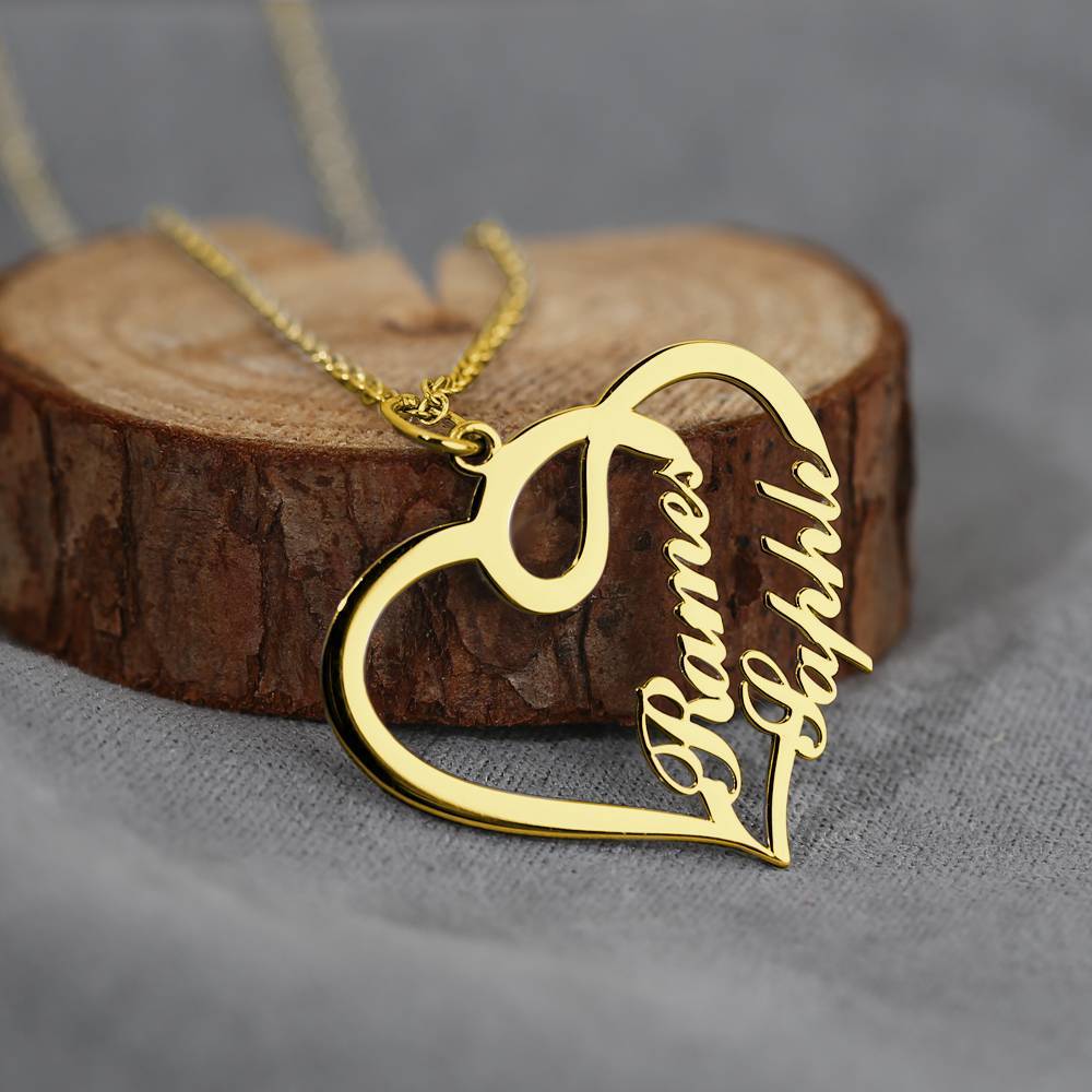 925 Silver Heart Letter Necklace