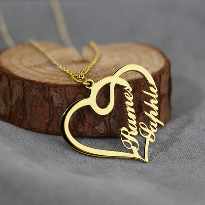 925 Silver Heart Letter Necklace