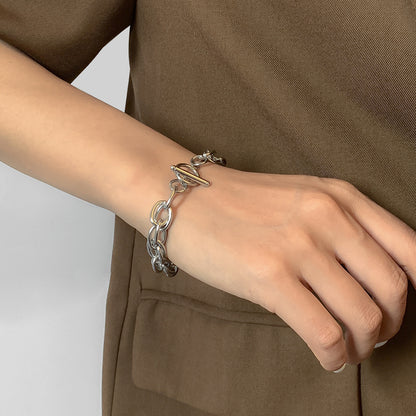 Creative Titanium Steel OT Buckle Bracelet for Women