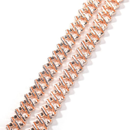 9mm Single Row Zircon Cuban Chain Hip Hop Necklace