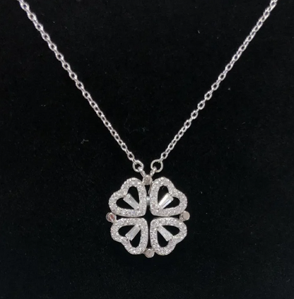 Heart-to-Heart Four-Leaf Clover Necklace