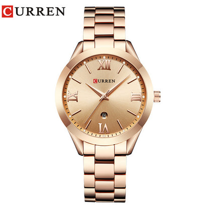 CURREN 9007 Women's Waterproof Quartz Watch with Calendar