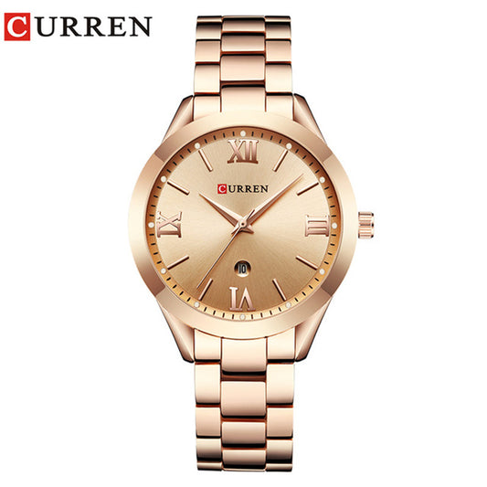 CURREN 9007 Women's Waterproof Quartz Watch with Calendar