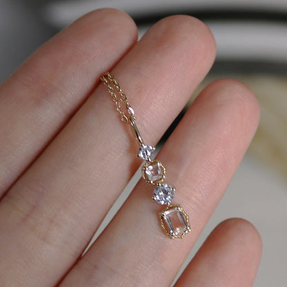 S925 Silver Plated 14K Gold Pendant Necklace for Women