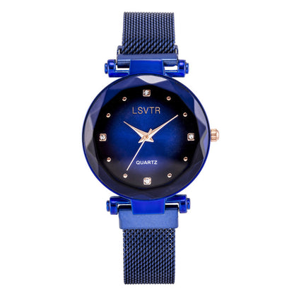 Wholesale Women's Quartz Starry Sky Watch with Magnet Band