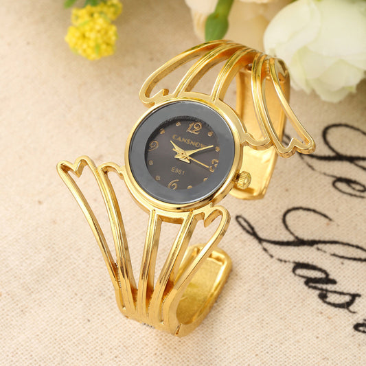 Cansnow Women's Quartz Watch and Bracelet Set