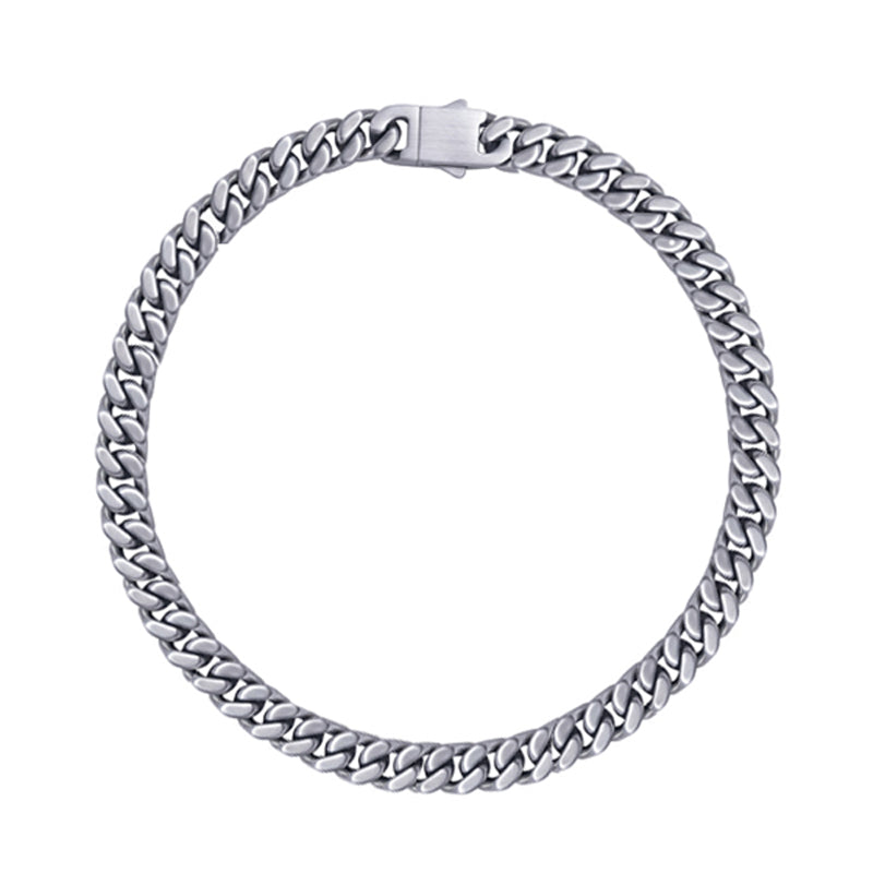 Thick Titanium Steel Cuban Bracelet for Couples