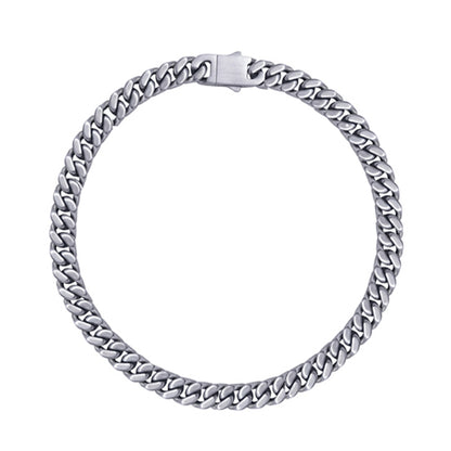Thick Titanium Steel Cuban Bracelet for Couples