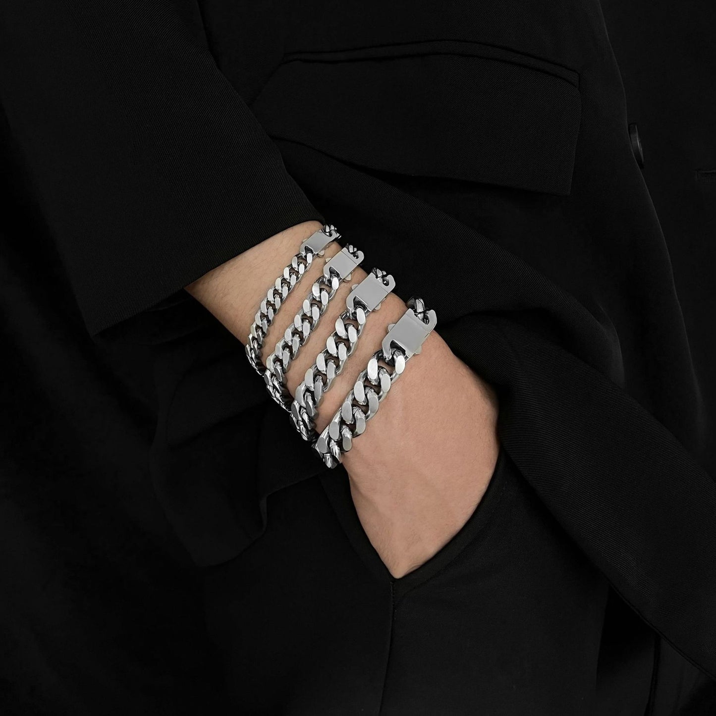 Titanium Steel Hip Hop Necklace for Men and Women
