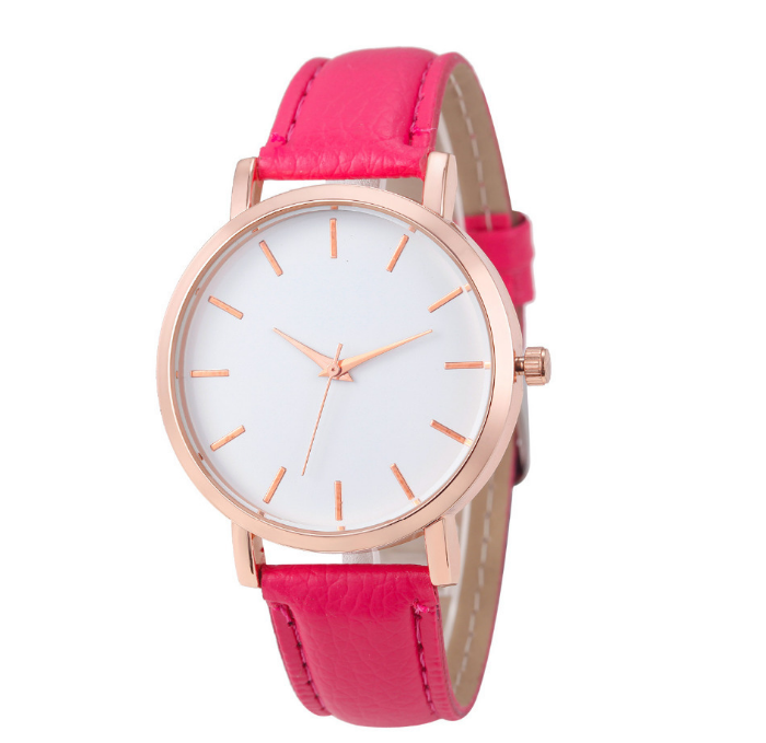 Women's Quartz Watch with Leather Strap - Casual Simple