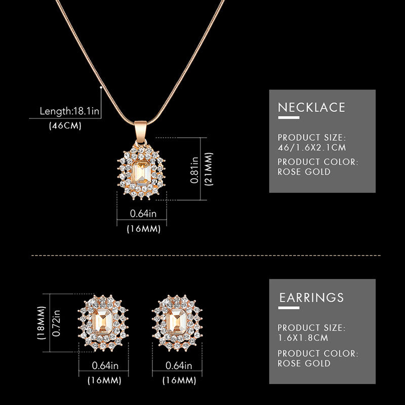 Shengke Women's Watch Set with Earrings and Necklace