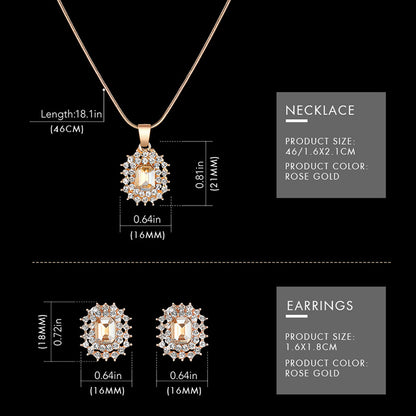 Shengke Women's Watch Set with Earrings and Necklace