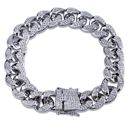 Miami Cuban Link with Zirconia Stone Jewelry Clasp