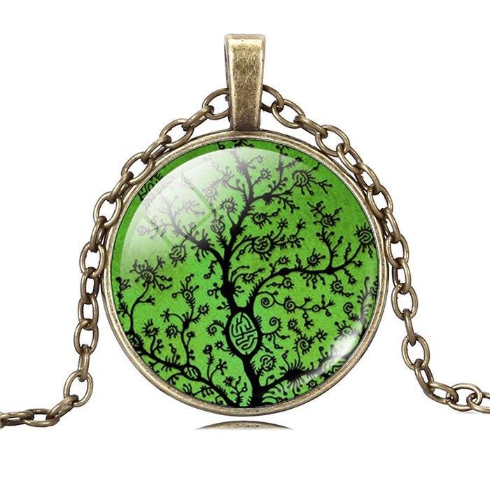 Tree of Life Necklace with Glass Art Pendant