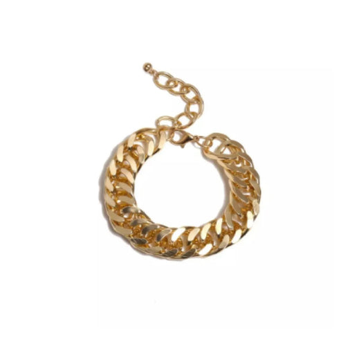 Cuban Curb Punk Gold Bracelet Necklace