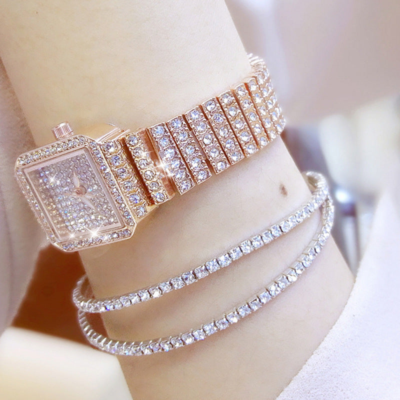 2019 Women's Crystal Quartz Watch with Stainless Steel Band