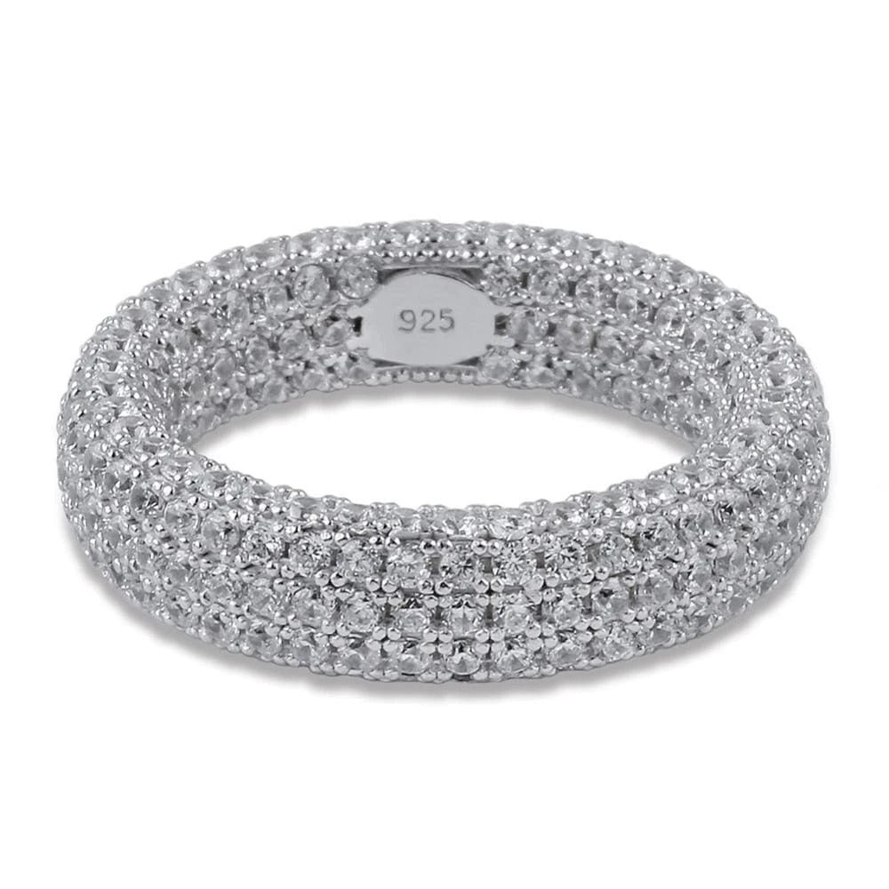 925 Silver Hip-Hop Style Zircon Ring for Men