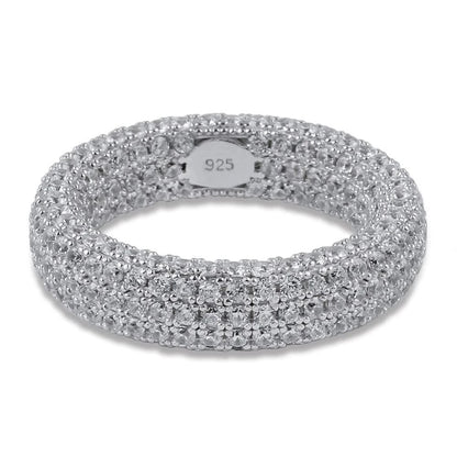 925 Silver Hip-Hop Style Zircon Ring for Men