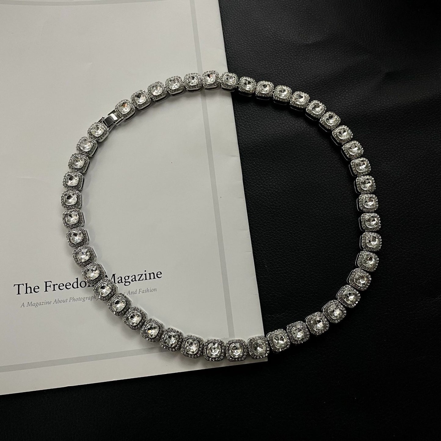 Exaggerated Cuban Link Necklace with Full Diamonds