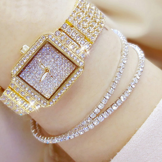 2019 Women's Crystal Quartz Watch with Stainless Steel Band