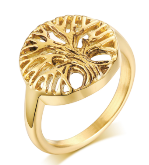 Versatile Stainless Steel Tree of Life Ring