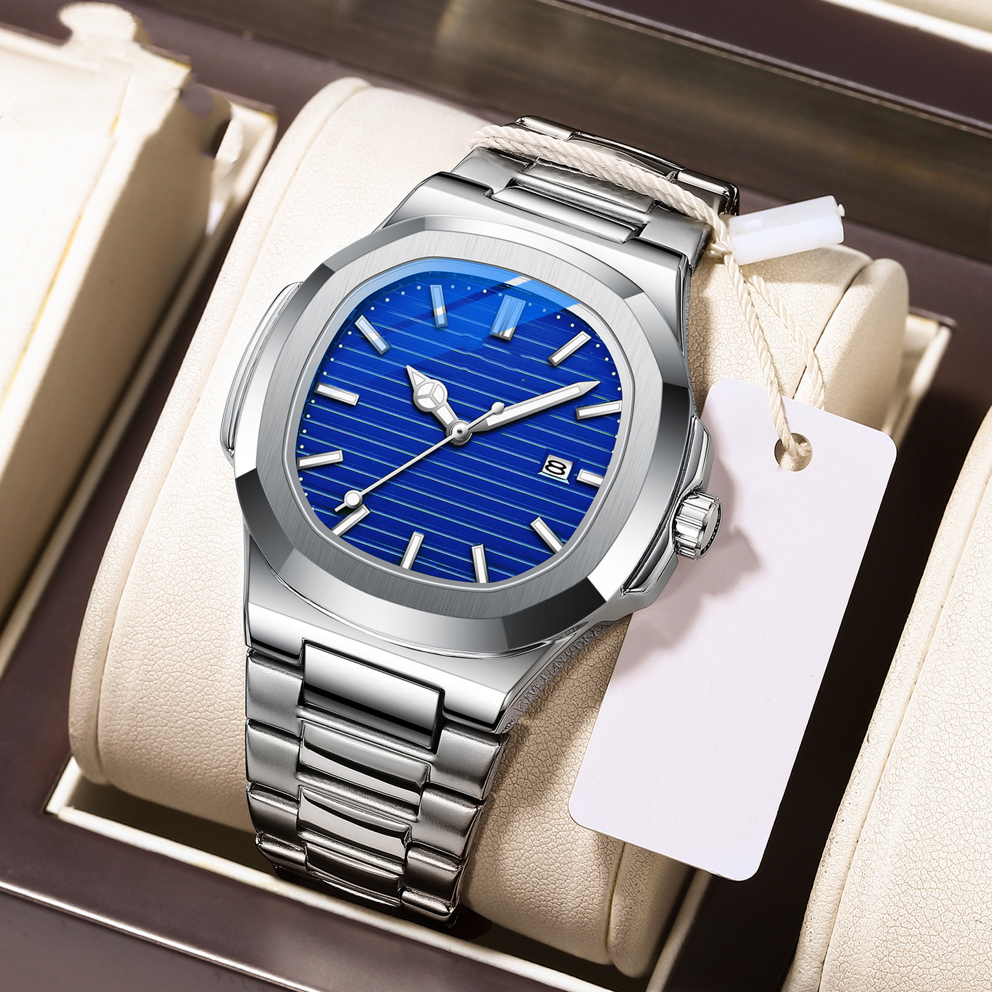 Men's Luminous Steel Strap Waterproof Watch