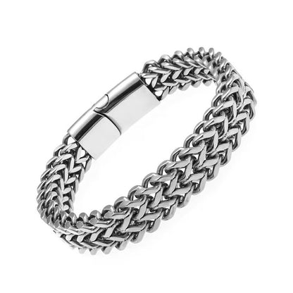 Hip-Hop Style Double-Sided Woven Men's Bracelet